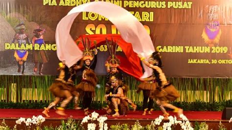 Semarak Lomba Tari Sajojo Papua Meriahkan HUT ke-63 Pia Ardhya Garini