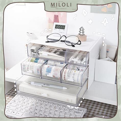 Jual Miloli Mini Drawer Storage Box Aesthetic Style Korean Desk Laci