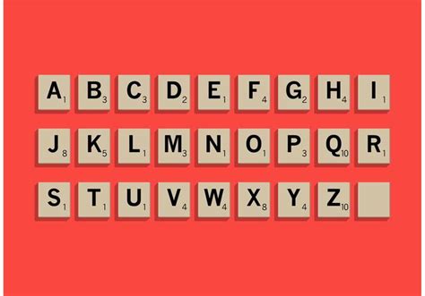 Scrabble Letter Tiles Set - Download Free Vector Art, Stock Graphics ...