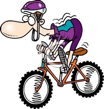 Cartoon Mountain Bike Rider Clip Art Library