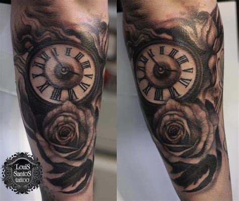 Clock Black and Grey tattoo | Manchester Tattoo Artist