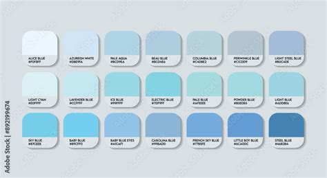 Vetor do Stock: Baby Blue Color Palette, Baby Blue Color Guide Palette ...