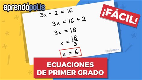 Ecuaciones De Primer Grado ¡facil Youtube