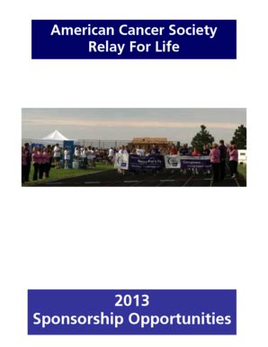 Fillable Online Relay Acsevents Relay For Life Event Information