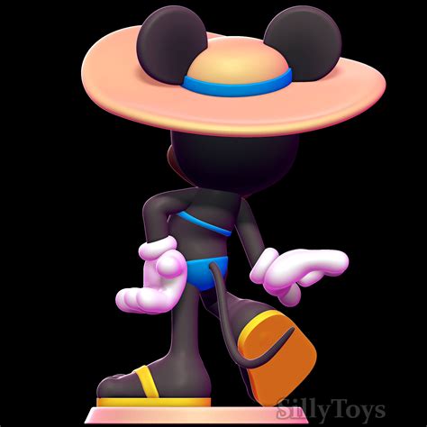 Minnie Mouse With Blue Bikini D Model By SillyToys