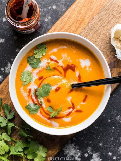 Thai Coconut Curry Carrot Soup Vegan Budget Bytes