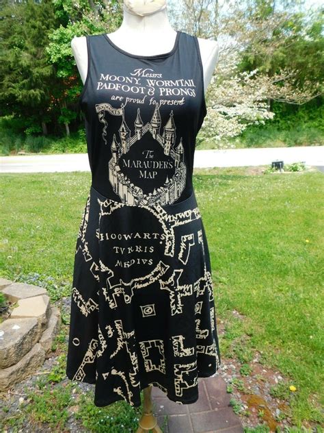 Hot Topic Harry Potter Marauders Map Dress Sz S Gem