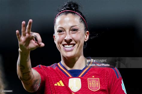 Jenni Hermoso of Spain celebrates after scoring first goal during the... News Photo - Getty Images