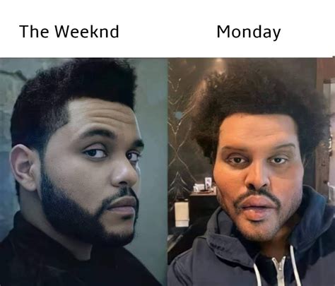 The weeknd vs Mondays : r/memes