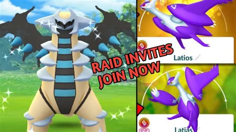 MEGA LATIAS AND LATIOS GIRATINA RAID INVITES POKEMON GO LIVE YouTube