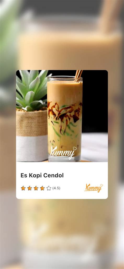 An Image Of A Cup With Food In It And The Caption Es Kopi Cendoi