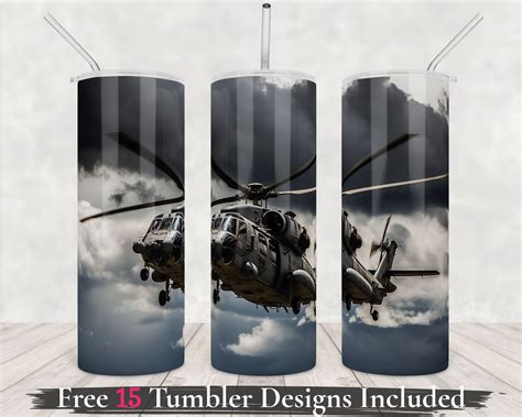 Helicopter Tumbler Wrap Png Sublimation Design Oz Skinny Tumbler