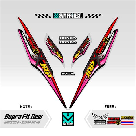 Jual Striping Supra Fit New Motif Stock Decal Wave S Stiker