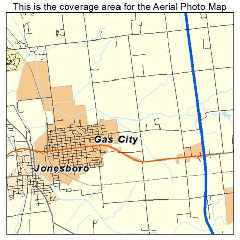 Aerial Photography Map of Gas City, IN Indiana