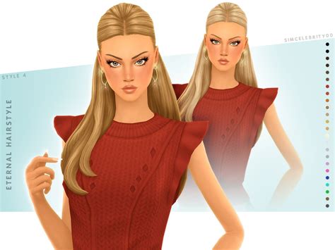 Simcelebrity00s Eternal Hairstyle Style 4 In 2024 Hair Styles