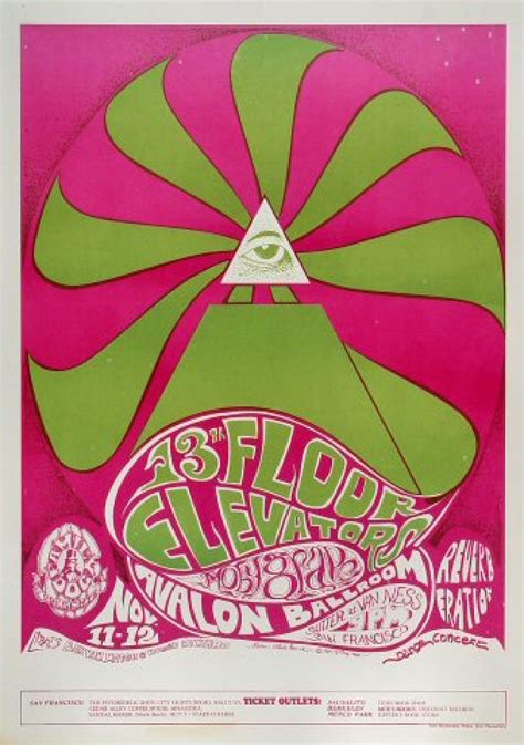 13th Floor Elevators Vintage Concert Poster from Avalon Ballroom, Nov ...