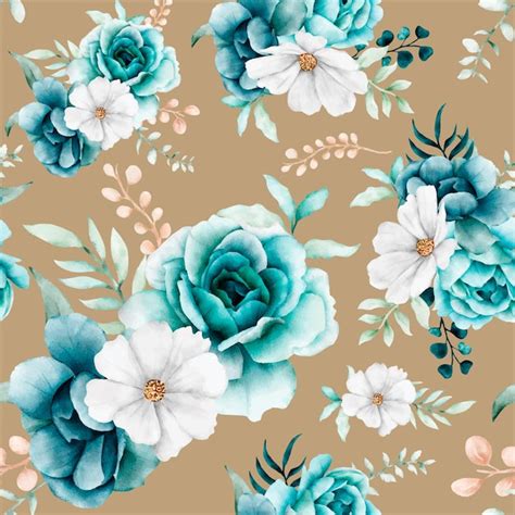 L Gant Motif Floral Tosca Aquarelle Sans Couture Vecteur Gratuite