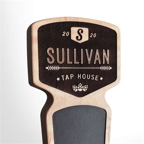 Custom Beer Tap Handle Laser Engraved With Chalkboard Tap Etsy