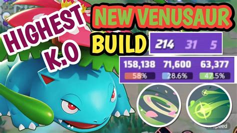 Venusaur Best Build In Pokemon United 31 K O Pokemon Unite YouTube