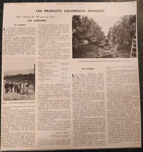 Produits Coloniaux Francais Agrumes Maroc Algerie Document Eur