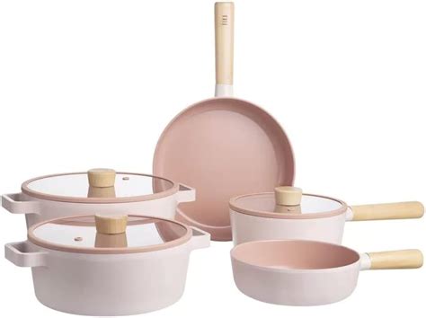 Conjunto de Panelas Indução Neoflam Fika cor Rosa Aluminio