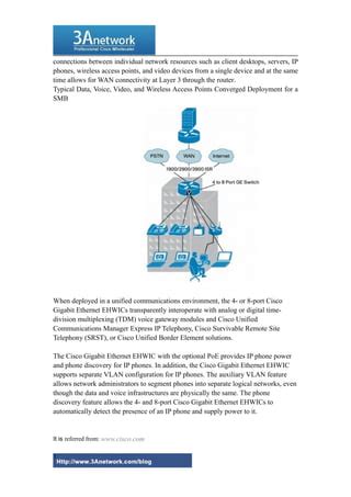 Cisco 4 And 8 Port Gigabit Ethernet Ehwi Cs PDF