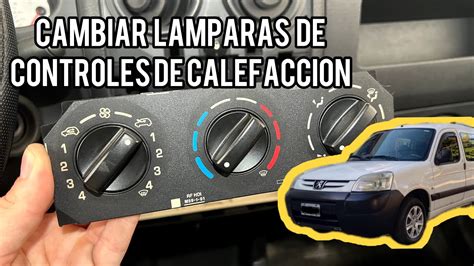 Como cambiar luces de comandos de ventilación calefacción Peugeot