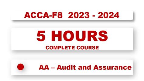 ACCA F8 Audit And Assurance Complete Course Financeskul YouTube