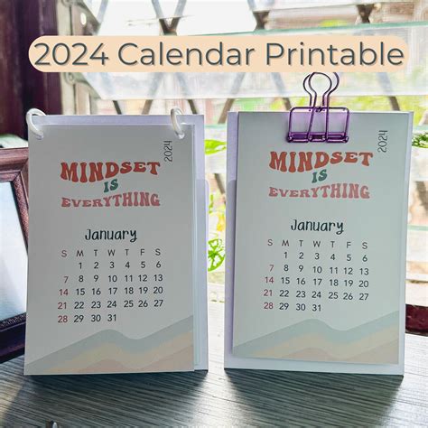 Quotes Calendar, 2024 Calendar Printable, Desk Calendar 2024, Wall ...