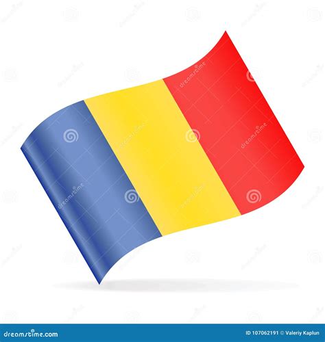 Romania Flag Vector Waving Icon Stock Illustration Illustration Of