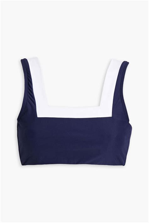 CASA RAKI Marina Two Tone Stretch ECONYL Bikini Top THE OUTNET