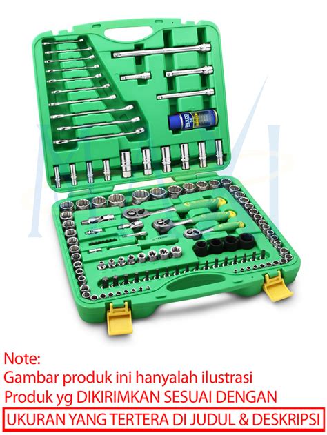 Tekiro Socket Set 1 4 3 8 1 2 Inch 6PT Isi 120 Pcs Box Plastik