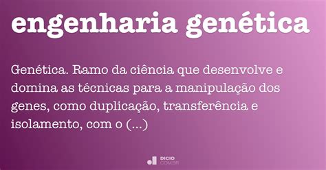 ¿o que é engenharia genética? - Estudar Mais