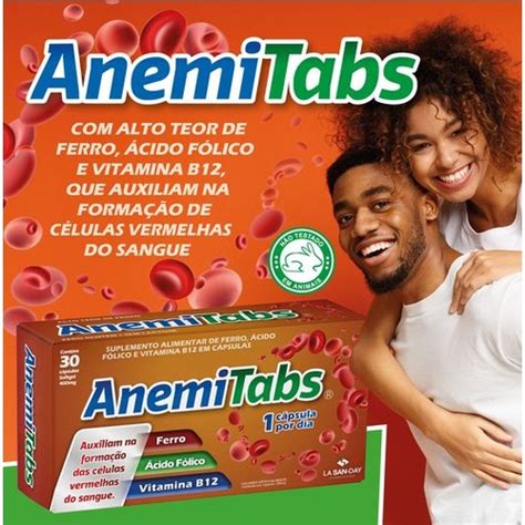 Qual A Melhor Vitamina Para Anemia - Anemitabs complexo vitamínico para anemia 30 caps | Submarino