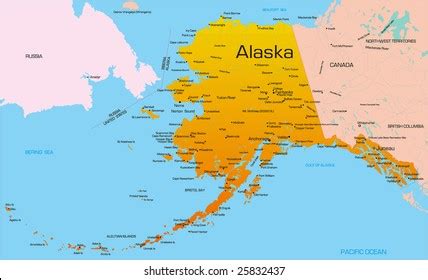 Vector Color Map Alaska State Usa Stock Vector (Royalty Free) 25832437 ...