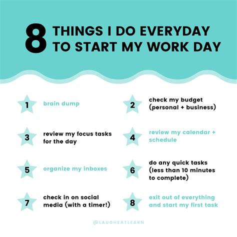 8 Things I Do Everyday to Start My Workday • Laugh Eat Learn