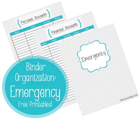 Getting Organized Emergency Binder Free Printables