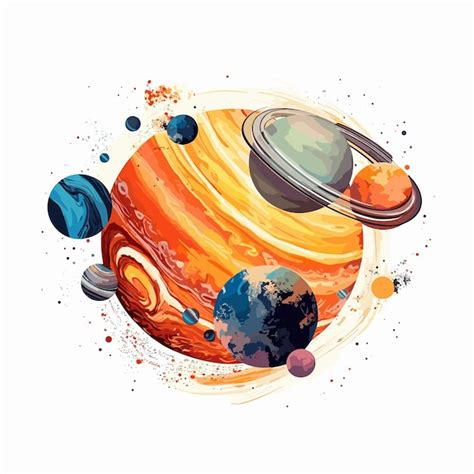 Premium Photo Earth Solar System Fantasy Graphical Style On White