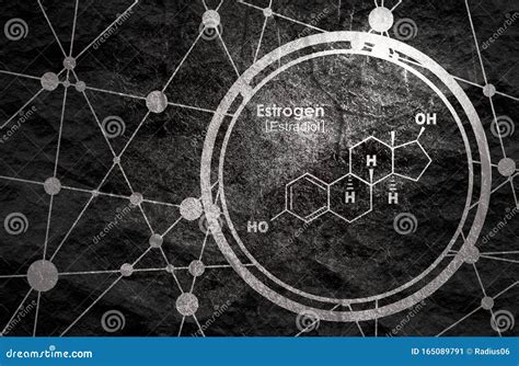 Hormone Estrogen Estradiol Oestradiol Structural Chemical Formula And