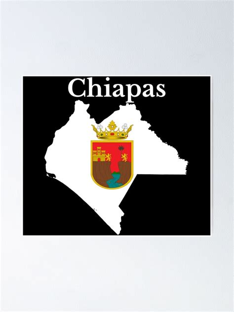 "Chiapas State Map Flag, Mexico" Poster by marosharaf | Redbubble