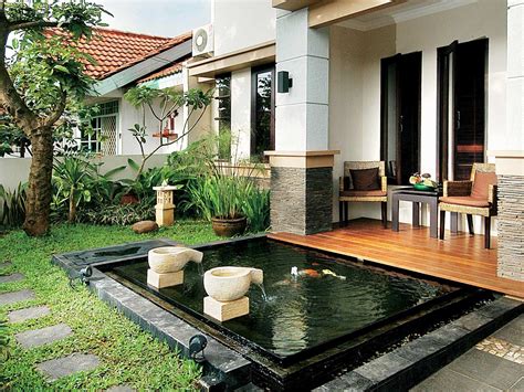 desain taman depan rumah  asri  mudah dirawat