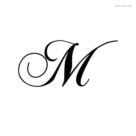 Stencil Font Org Stencil Font Fancy Letter M Fancy M