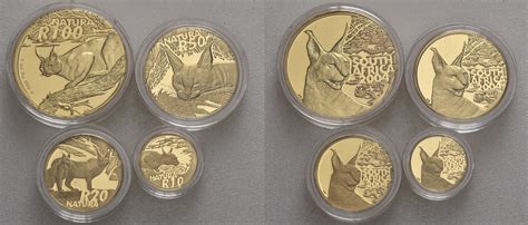 Südafrika Natura Prestige Set aus 10 20 50 100 Rand 2004 Wüstenluchs