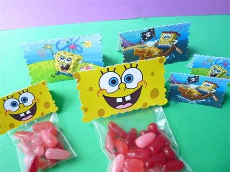 Spongebob Inspired Party Favor Bags Wildvineunlimited Paperbooks