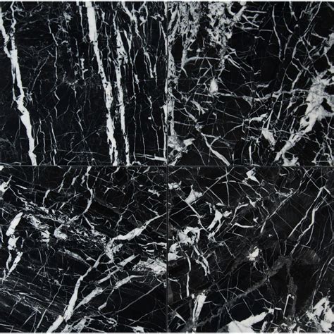 China Black With Vein 12X12 Polished Marble Tile Floor Tiles USA