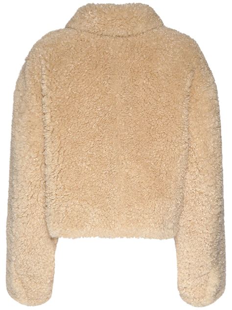 Marant Etoile Fazia Faux Shearling Jacket In Beige Modesens