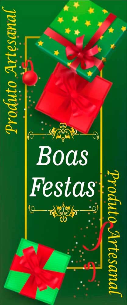 Etiqueta Adesiva De Natal Boas Festas Cmx Cm C Pacote