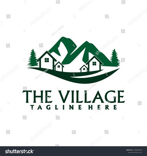 Vektor Stok Village Logo Design Tanpa Royalti 1186685878 Shutterstock