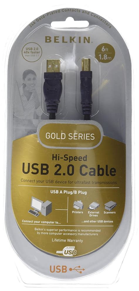 Belkin F U V Gld Gold Series Foot Hi Speed Usb Cable Buy