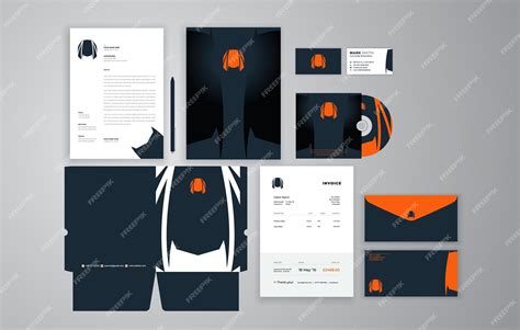 Premium Vector | Minimalistic stationery set design template